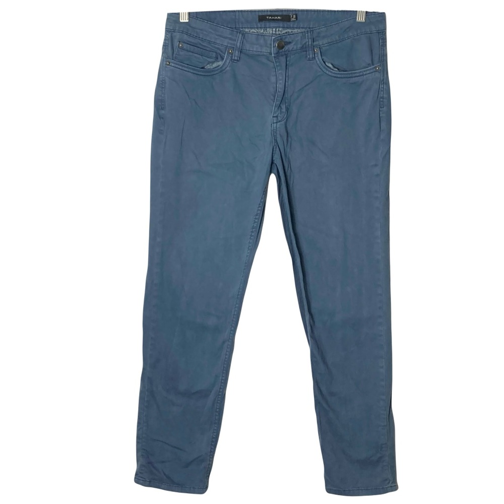 Tahari Blue Chino Pant 32x29 Classic Gentleman Office Workwear Career Staple